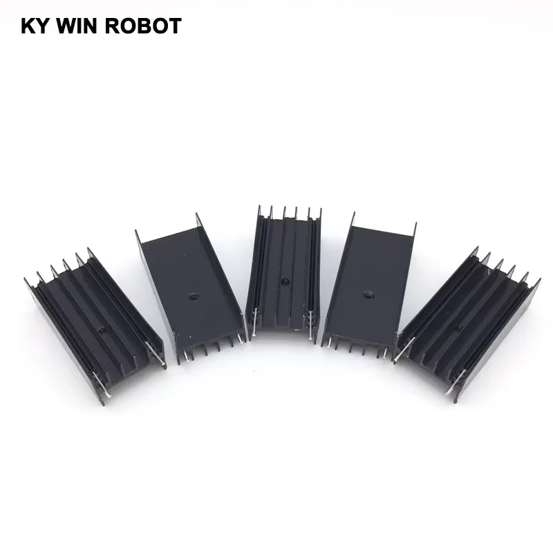 Aluminium TO-220 Heatsink TO 220 Heat Sink Transistor Radiator TO220 Cooler Cooling 23*16*50MM With 2 Pins 5pcs