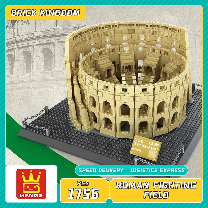 Architecture City The Italy Roman Colosseum Model Building Blocks Bricks Kids Toys Educational Toys Children Adult Gifts 1756Pcs