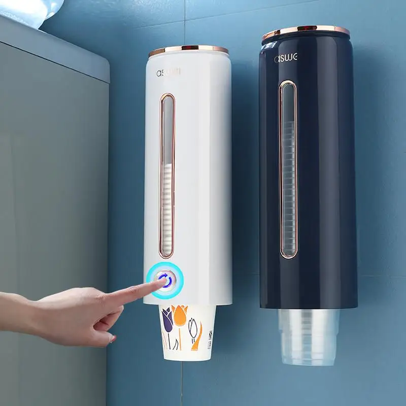 automatic-disposable-cup-holder-wall-mounted-paper-cup-dispenser-storage-box-beverage-rack-organizer-kitchen-storage-solution