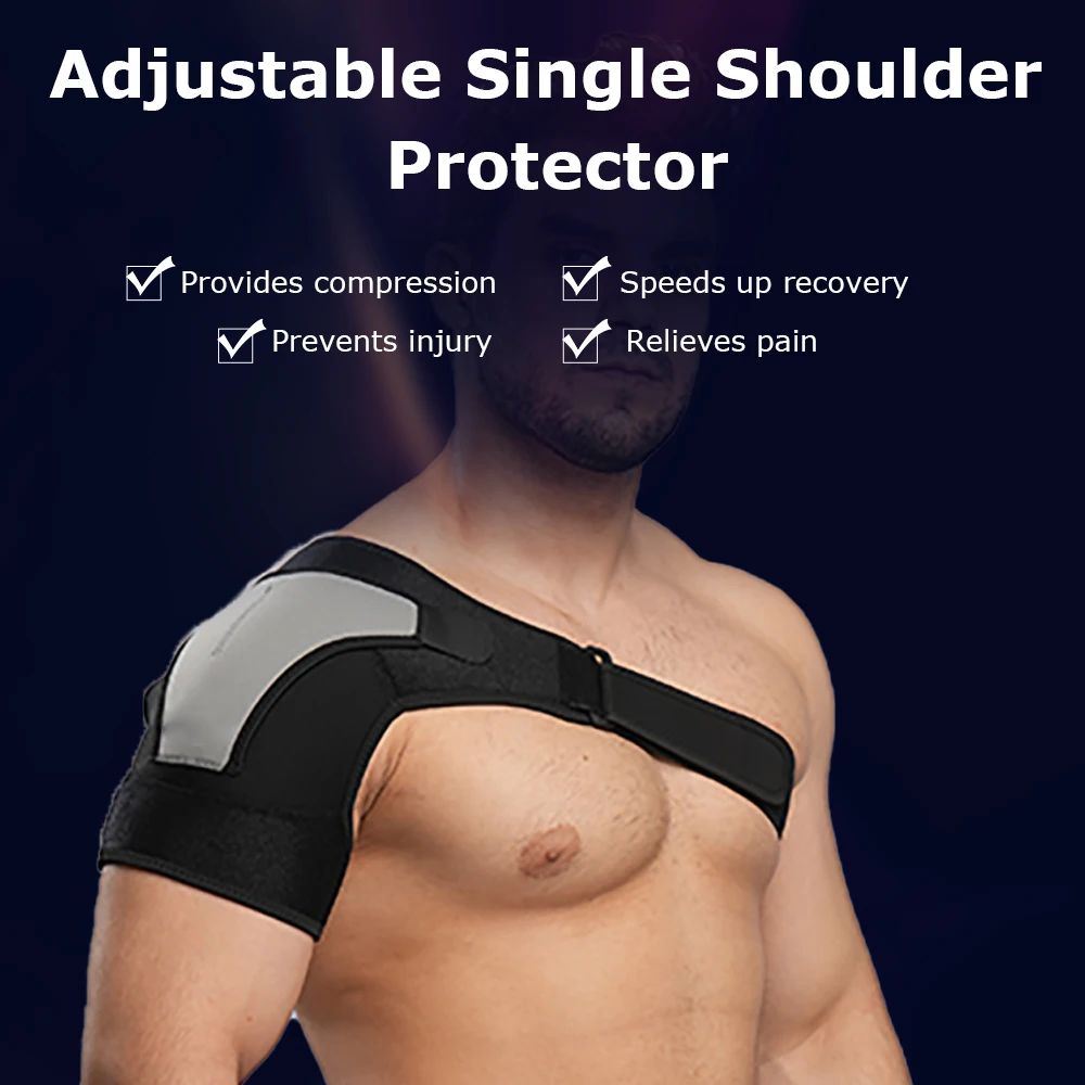 Adjustable Shoulder Brace for Rotator Cuff and AC Joint Pain Relief-Compression Sleeve Dislocated Sholder for Men and Women