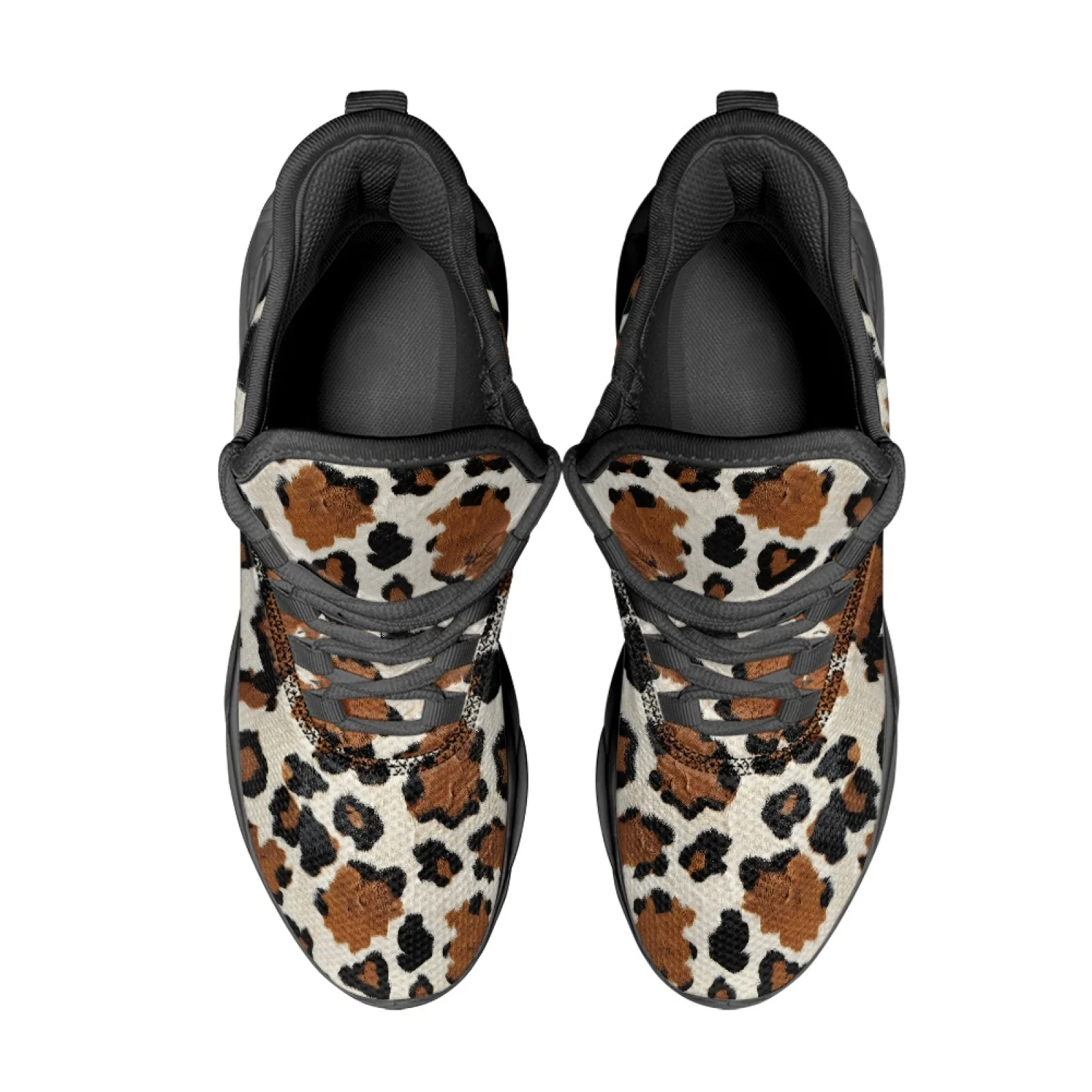 PENSTROLL Durable Athletic Sneakers Lightweight Men's Running Shoes for Walking Student Leopard