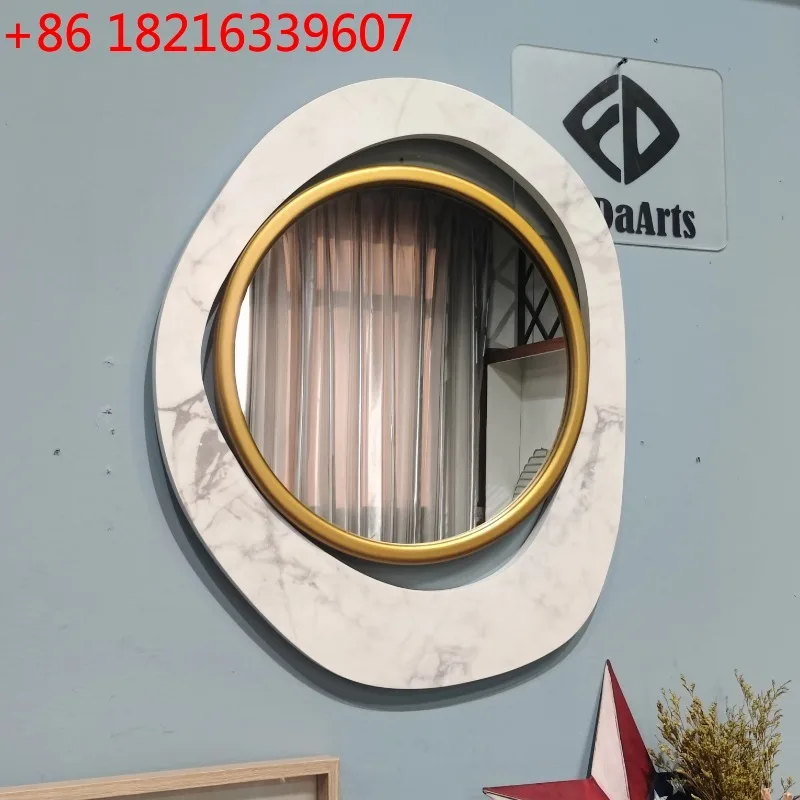 YAO YAO 60x45CM New Modern Simple Wooden Art Wall Hangings Luxury Creative Makeup Mirror Home Decoration