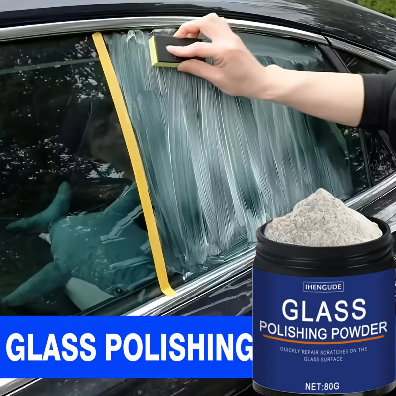 Glass polishing powder, specially designed to repair scratches,enhance clarity,is ideal for vehicle windows,household glass