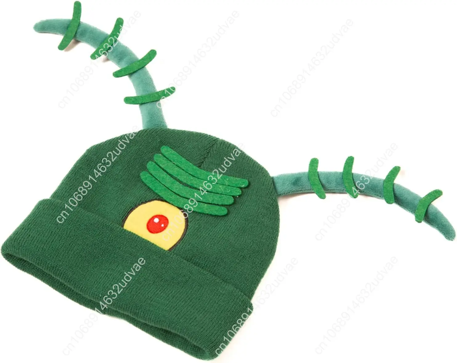 Erwachsene Damen Herren Red Eye Green Pickle Antennenhut – Teenager-Kostüm-Outfit für Halloween-Kostüme, Cosplay