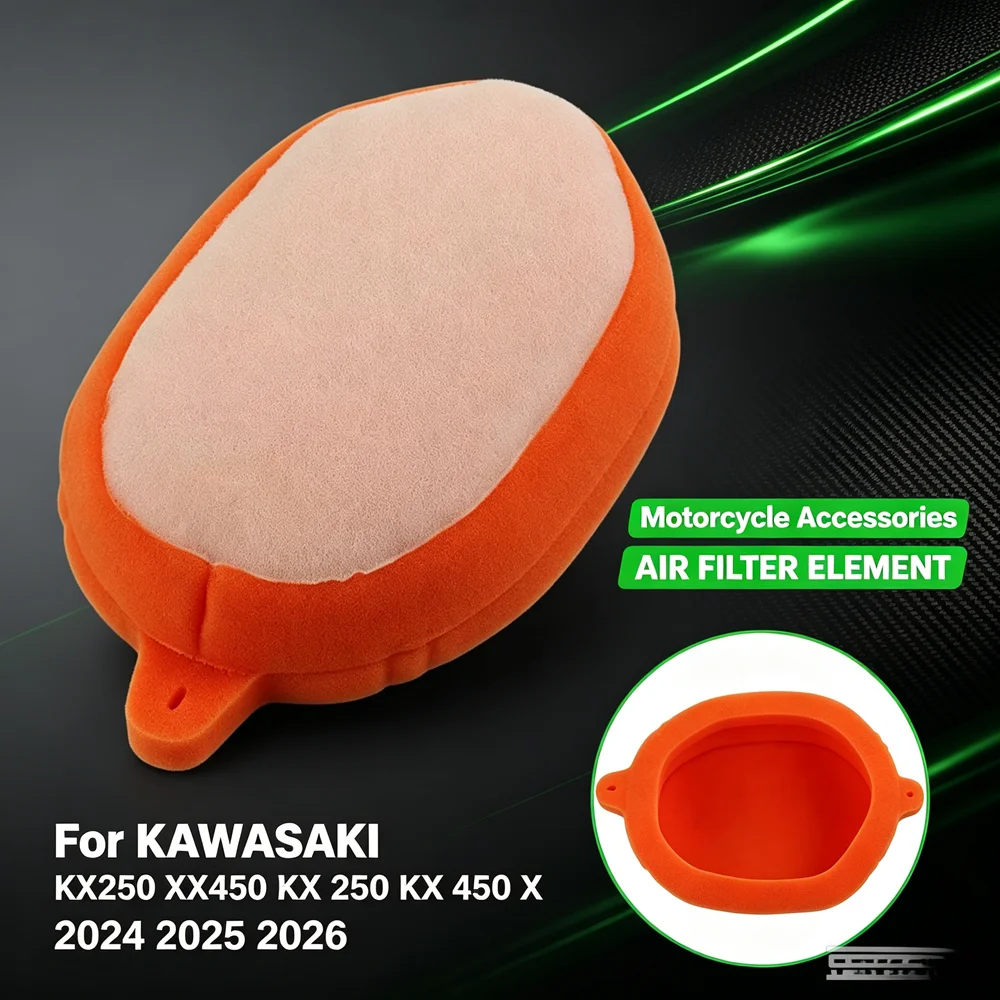 Motorcycle Accessories AIR FILTER ELEMENT For KAWASAKI KX250 KX450 KX 250 KX 450 X 2024 2025 2026 AIR FILTER ELEMENT