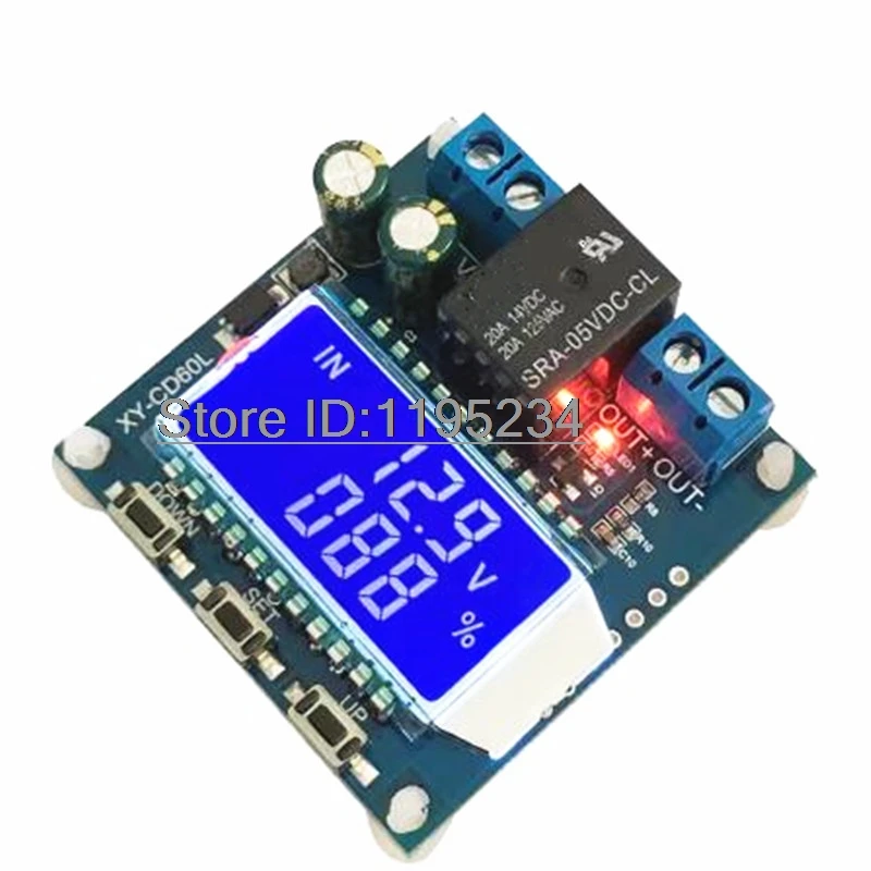 Lithium/Lead-acid Battery Charger Discharge Control Module LCD Display Undervoltage Overcharge Protector Board XY-CD60L DC 6-60V