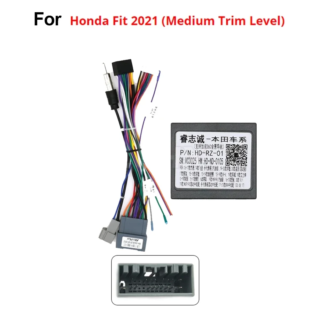 

Автомобильный аудио 16-контактный жгут проводов Canbus Box для honda Fit 2021, аксессуары, провод, адаптер, разъем