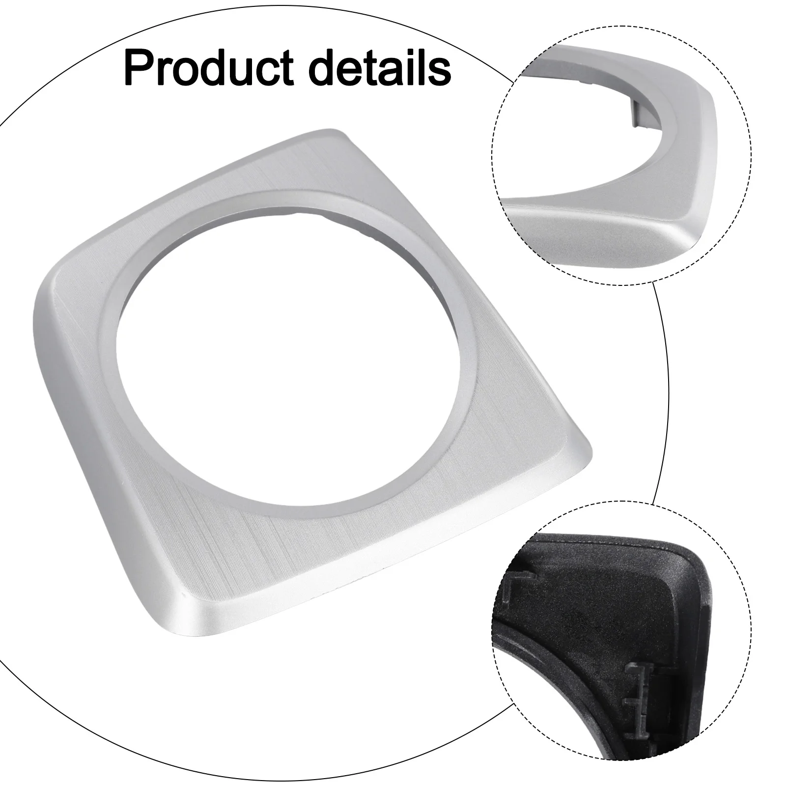 For Honda Civic Silver Trim Panel Shift Lever Trim Panel Size As Shown In The Picture ABS Material Anti-corrosion