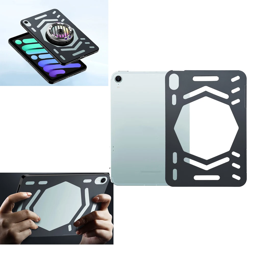 

Cooling Case For iPadmini 7 6 Tablet TPU Case Drop Protective Sleeve Accessories, Back Hollow Cover for Mounting Tablet Cooler