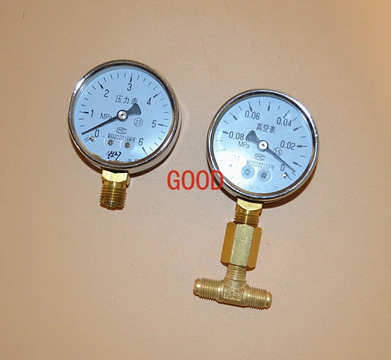 

Liquid Adding Small Ball Valve Pressure Maintaining Gauge Vacuum Meter Refrigeration Repair Accessories