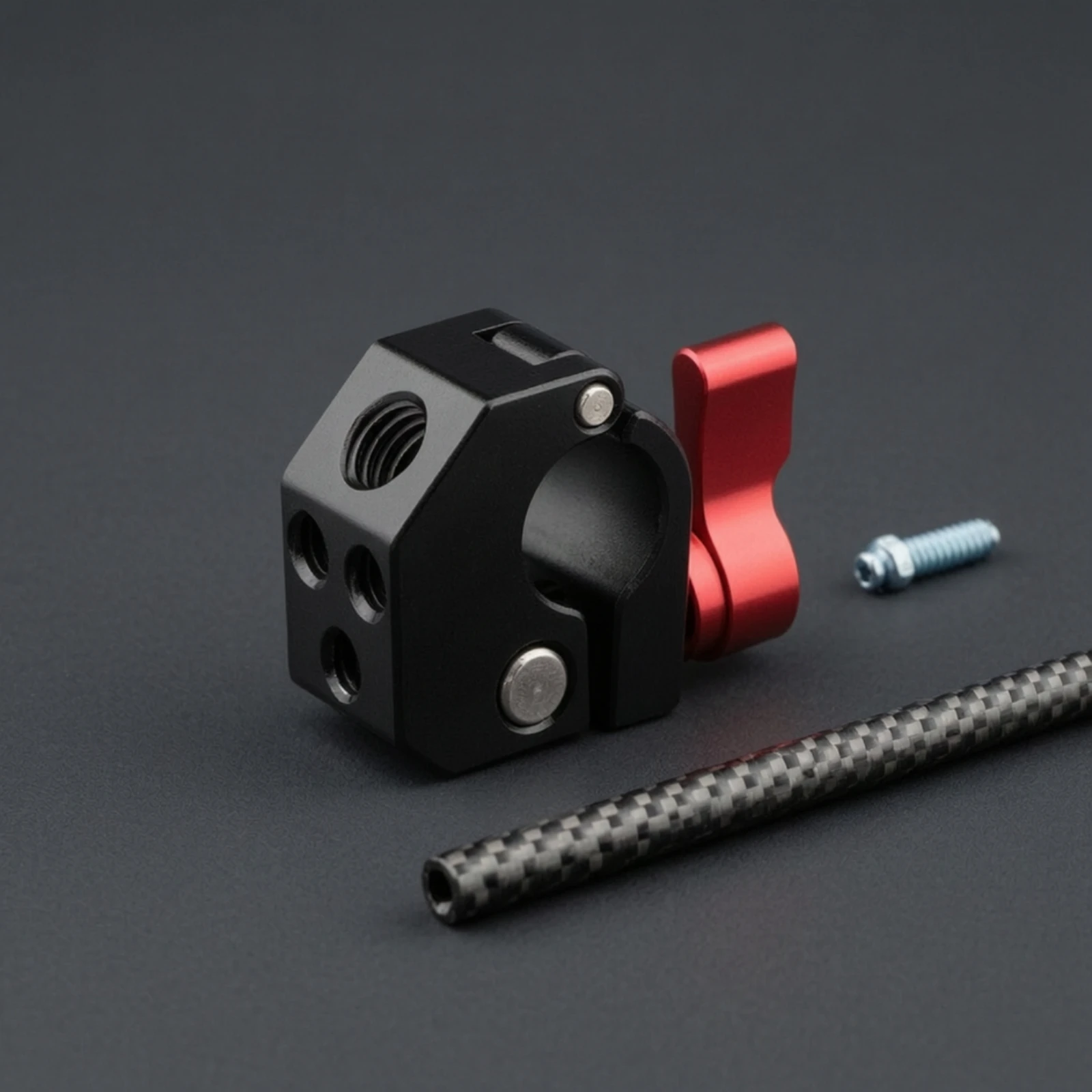 15mm Rod Clamp Lightweight Single-Hole Tube Clamp Sturdy Slim for Videographers, Camera Rig, DSLR Setup