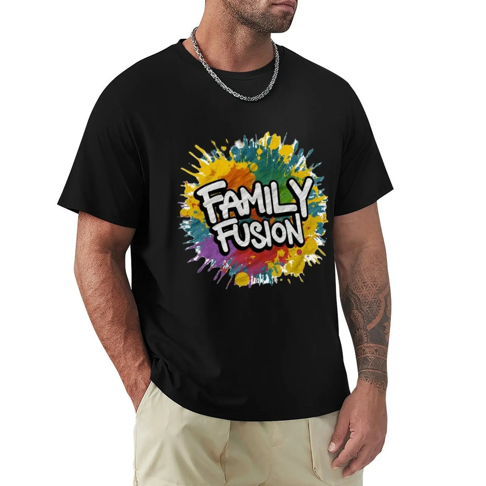 

Family Fusion in the style of Graffiti Art T-Shirt All Match Print Short Sleeve Top