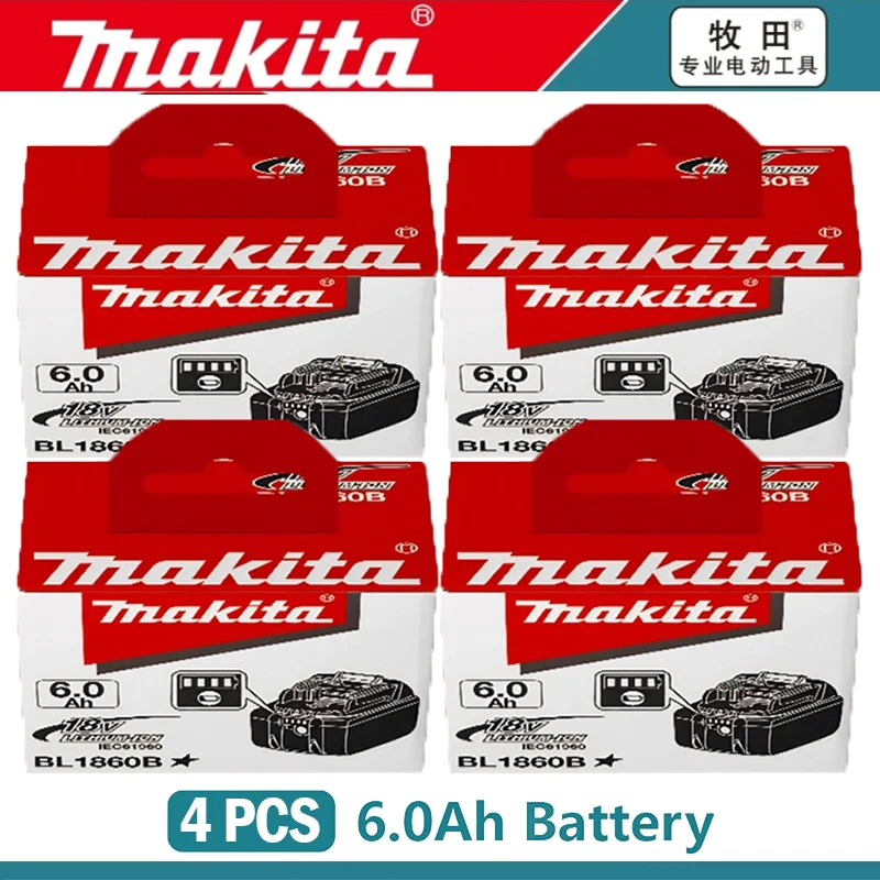 Originele Makita 18V batterij 6ah, met batterij-indicator Oplaadbare Makita-batterij, BL1830 BL1840 BL1850 Power Tool-batterij