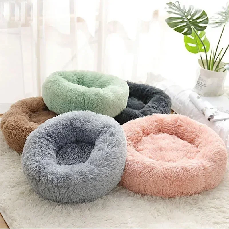 Pet Dog Bed Comfortable Donut Cuddler Round Dog Kennel Ultra Soft Washable Dog and Cat Cushion Bed Winter Warm Sofa Hot Sell