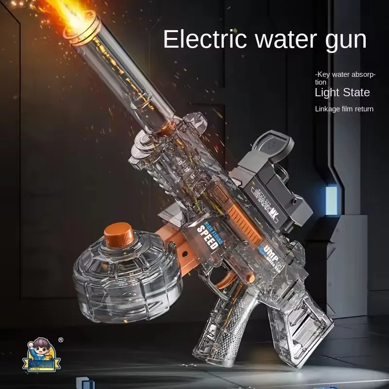Pistole ad acqua elettriche per adulti Potente schizzo automatico Aspirazione d'acqua Blasters Estate Giocattolo da spiaggia all'aperto per regalo per bambini