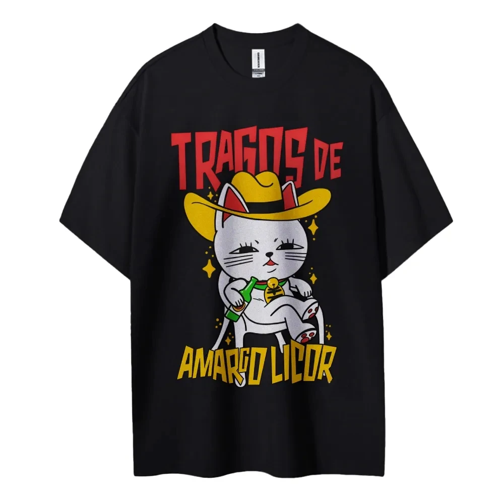 Dandadan قميص الانمي Ayase مومو القط الأذن قبعة رعاة البقر التراغوس دي أمارجو ليكور النص الإسباني الرجال النساء القطن Y2k فضفاضة تناسب الراحة