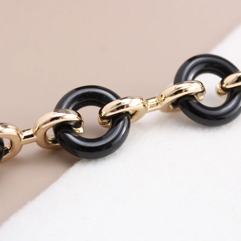 TINBERON 68CM Bag Chain Strap Transformation Underarm Bag Chain Shoulder Strap Metal Resin Donut Chain Strap Handbag Accessories