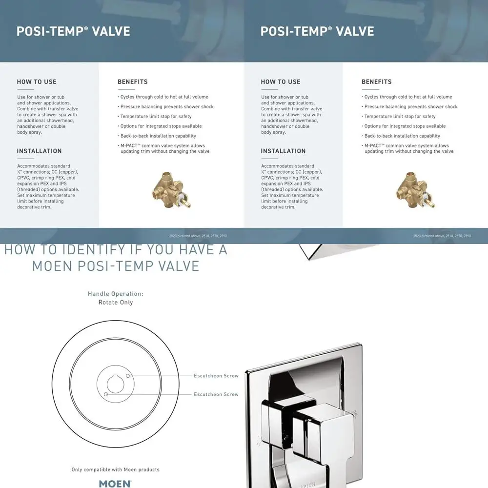 

Modern 90° Single Handle Tub & Shower Trim with Square Head, High-Pressure Flow, Chrome Finish