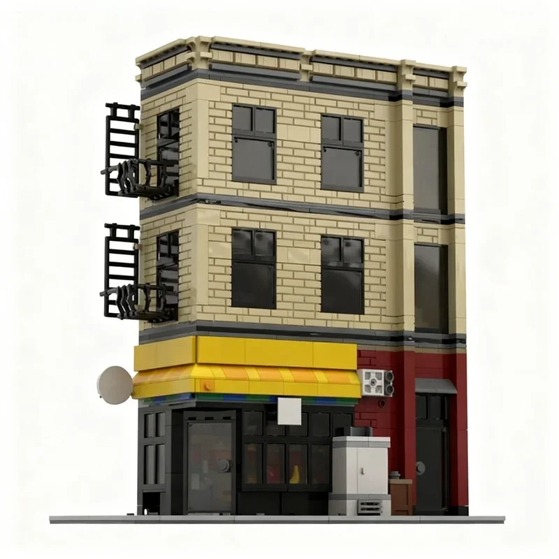 

1211PCS City Hot Selling Street View Peters Apartment Deli Shop Model DIY Creative Ideas Display AssemblyPuzzle Gift 76311 Decor
