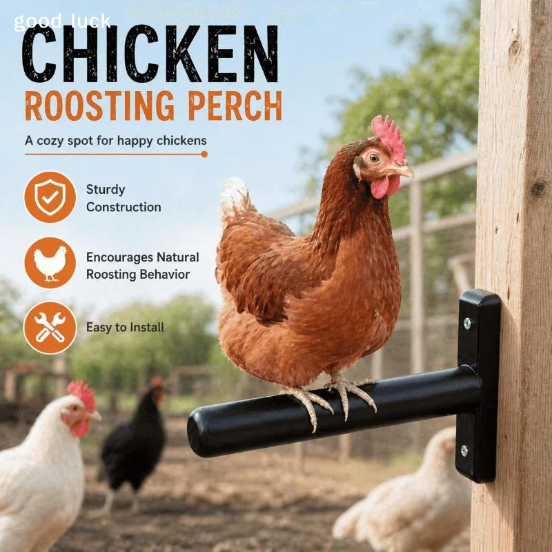 AnswerHorizontal Wall-Mounted L-Shaped Chicken Perch Roosting Bar Poultry Accessory For Everyday Farming