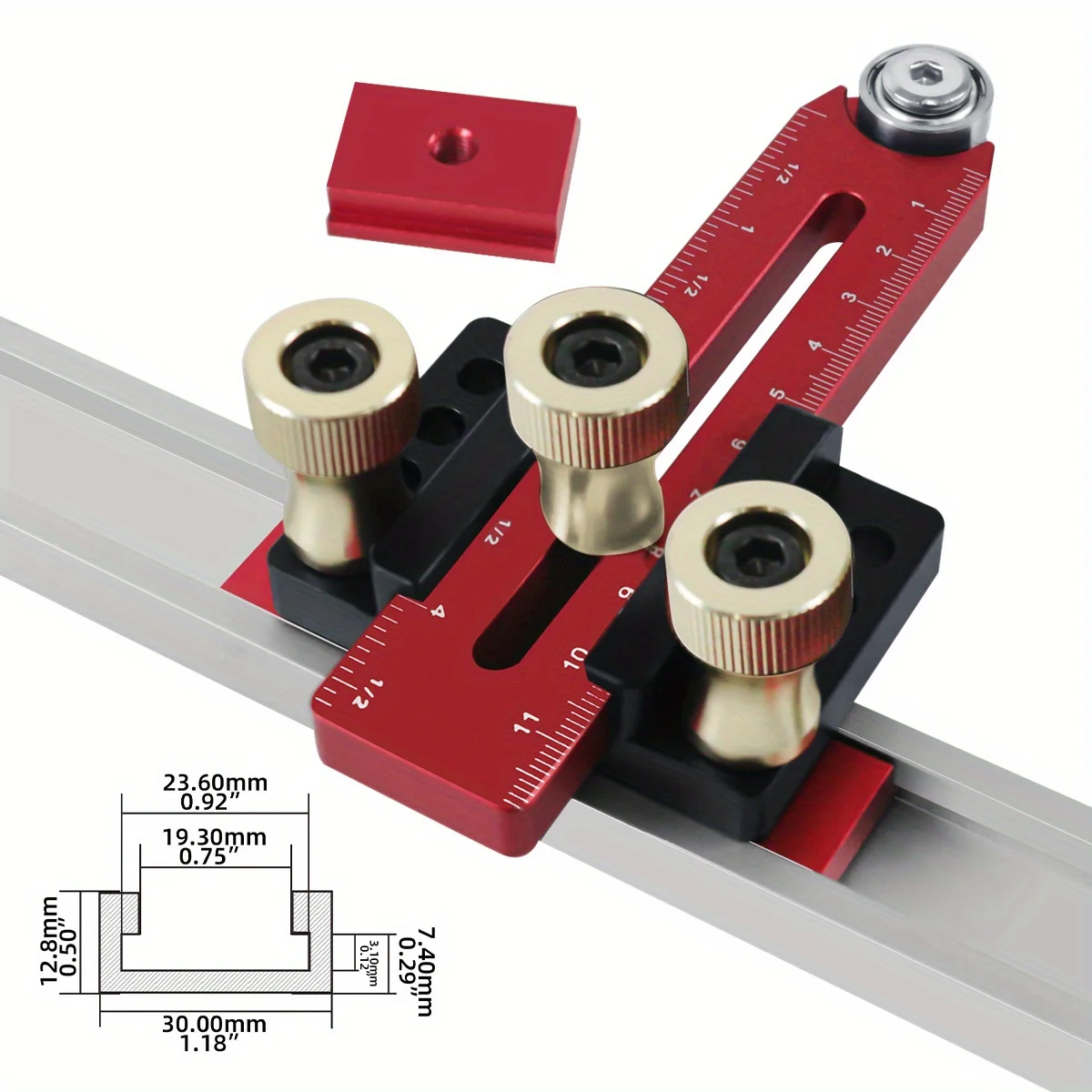 Thin Rip Jig Tischkreissägen-Jig-Führung für sich wiederholende, schmale, dünne Streifenschnitte. Schnelle, dünne Ripping-Führung. Passend für 3/8" und 3/4" Schlitz – Detail 5