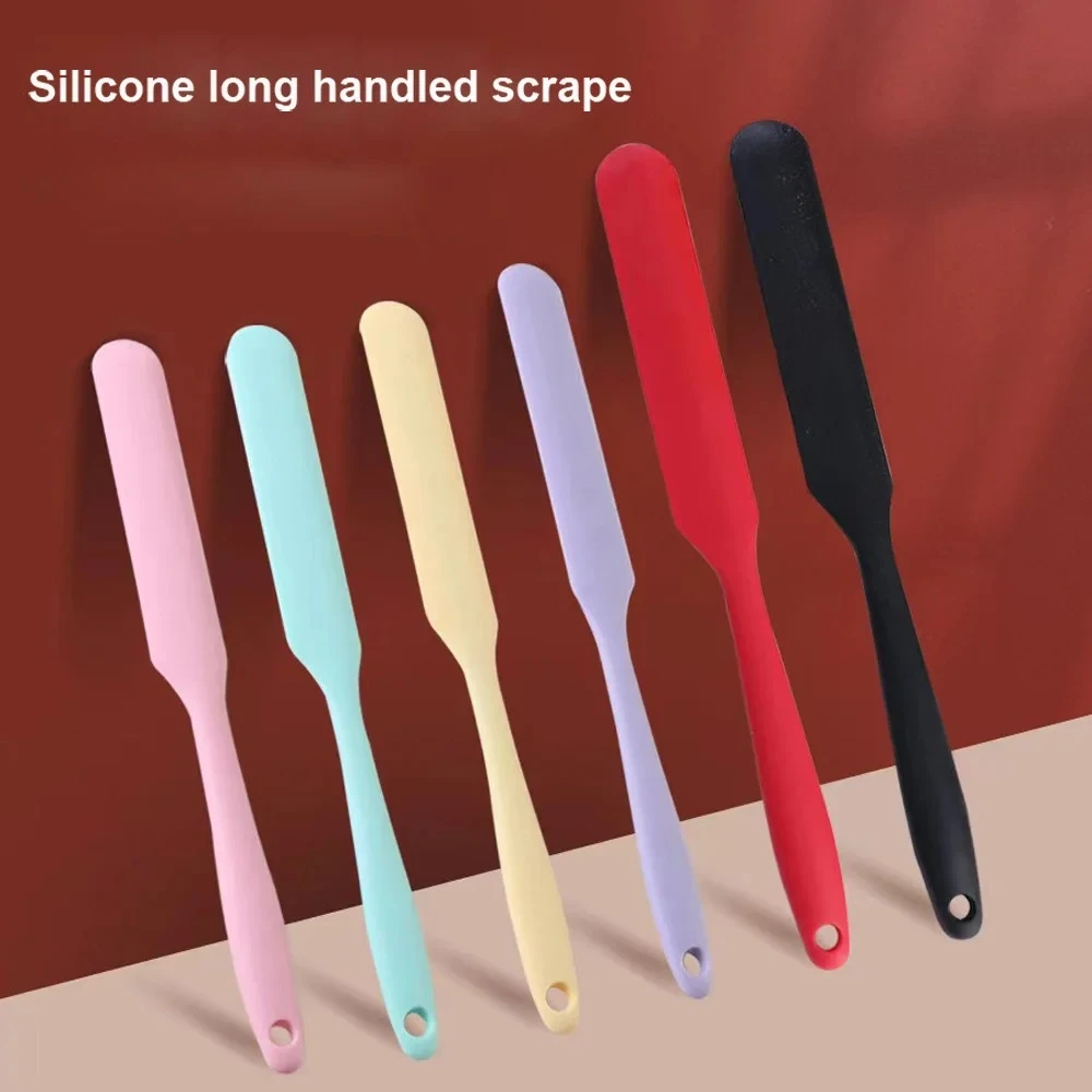 Silicone cream scraper integrated long cake spatula, heat-resistant food grade spatula, kitchen baking tools,ake cream spatula