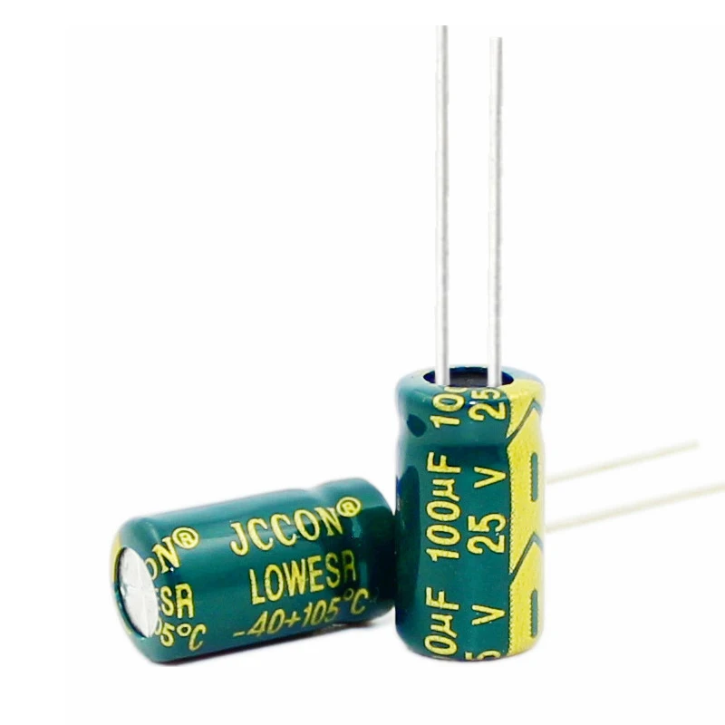 25v100uf High frequency low resistance aluminum electrolytic capacitors 6x11mm 20PCS