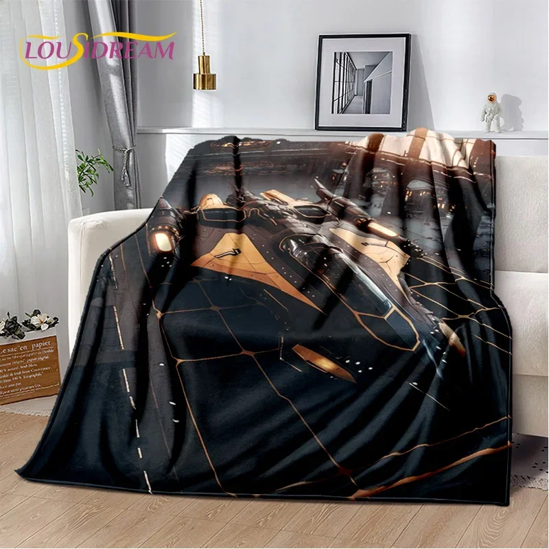 سفينة الفضاء المركبة الفضائية الكون UFO بطانية ، الفانيلا لينة رمي بطانية للمنزل غرفة نوم أريكة تتحول لسرير نزهة مكتب المشي لمسافات طويلة غطاء أطفال #5