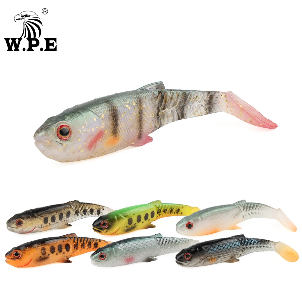 W.P.E Soft Lure 3pcs/pack 105mm 18.7g Silicone Soft Bait Bass Lure Jig Fake Swimbait Fishing Lure Wobblers Fishing Tackle Pesca