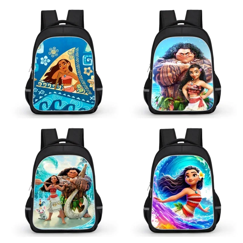 16-inch M-Moana schooltassen met dubbele ritszak, orthopedische cartoontassen voor jongensmeisjes, duurzame kindertassen voor leerlingen