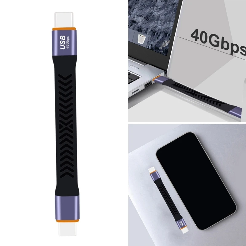 Short USB C To C Cable For Quick Charging And Data Sync, 100W Power Delivery, 40Gbps Transfer Rate, 4K60hz Video Output