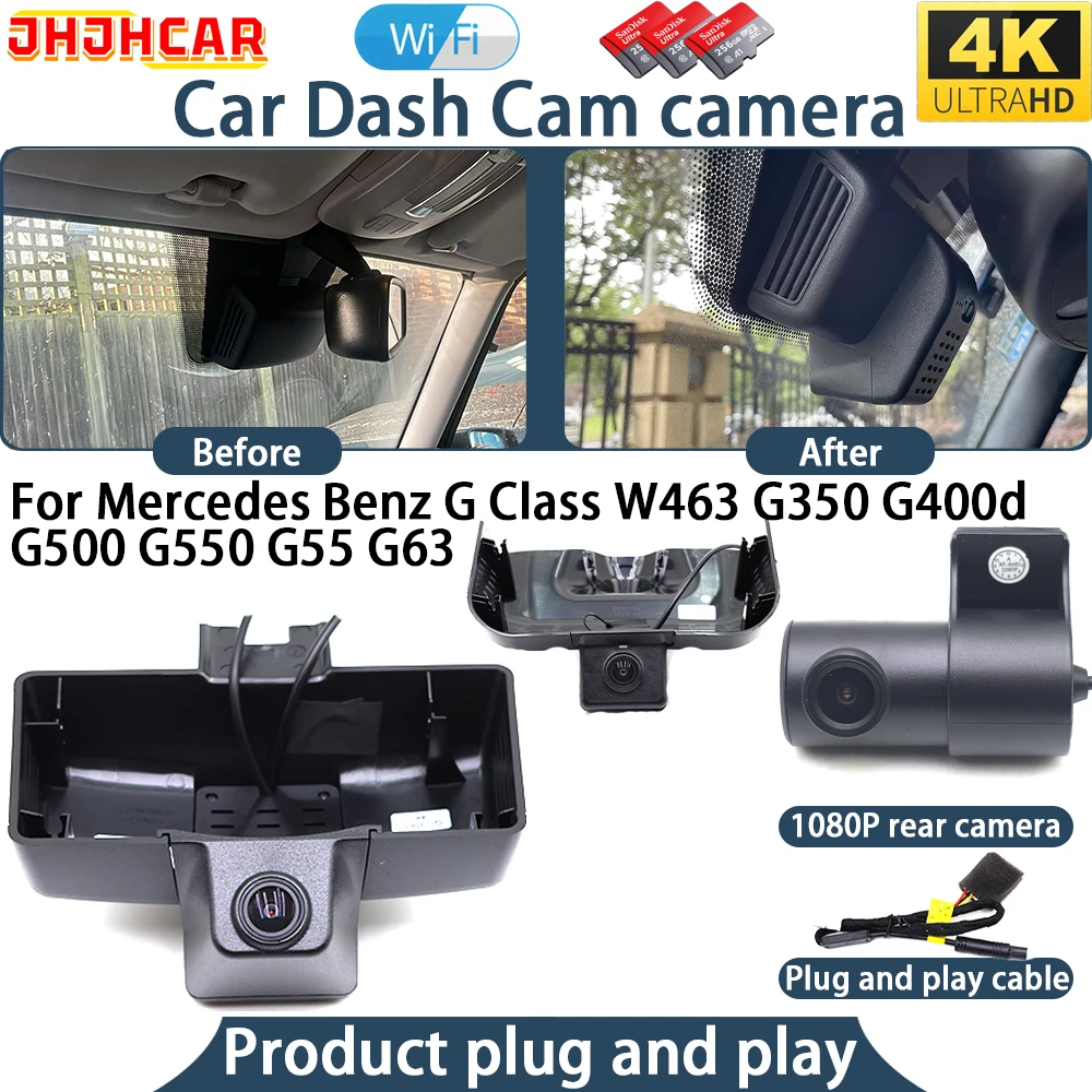 4K UHD Dash Cam For Mercedes Benz G Class W463 G350 G400d G500 G550 G55 G63 Plug And Play WiFi DVR Car Camera Video Recorder