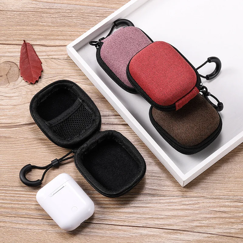 2pcs Charging Bin Storage Bag For Airpods Headphones Earphones Mini Portable Waterproof Storage Box For HUAWEI XIAOMI Canalphone