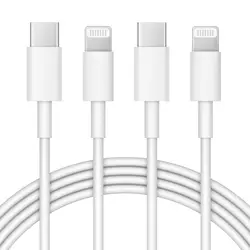 iPhone Fast Charger USB-C to Lightning Cable [2-Pack] Long Fast Charging Syncing Cords (6Ft) for 13/12 Pro Max,13/12/11 Pro Max