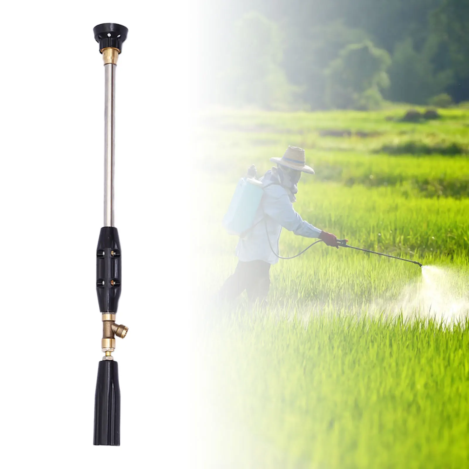 High Pressure Water Spray Mist Sprayer Nozzle Adjustable Garden Farm Irrigation Pump Tool for Fruit Tree Window Cleaning