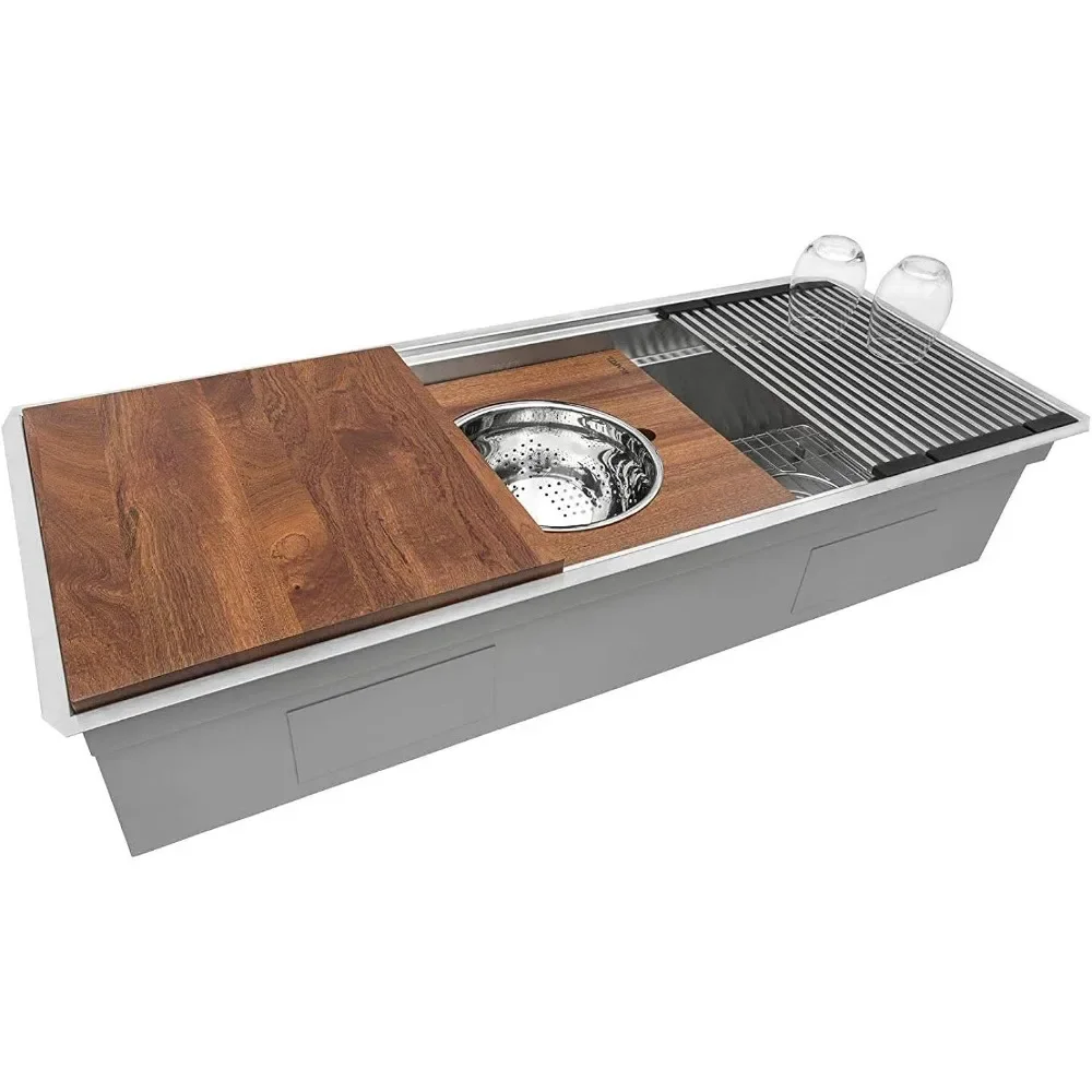 High Quality 45-inch Workstation Ledge Kitchen Sink Undermount 16 Gauge Stainless Steel -for RVH8333