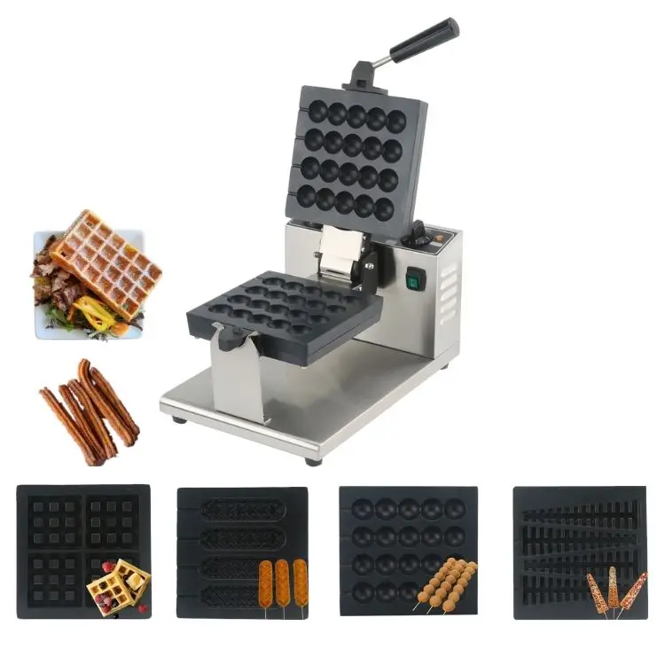 Small Kitchen Appliances Commercial Waffle Machine 4-Slice Waffle Maker With Removable Plates