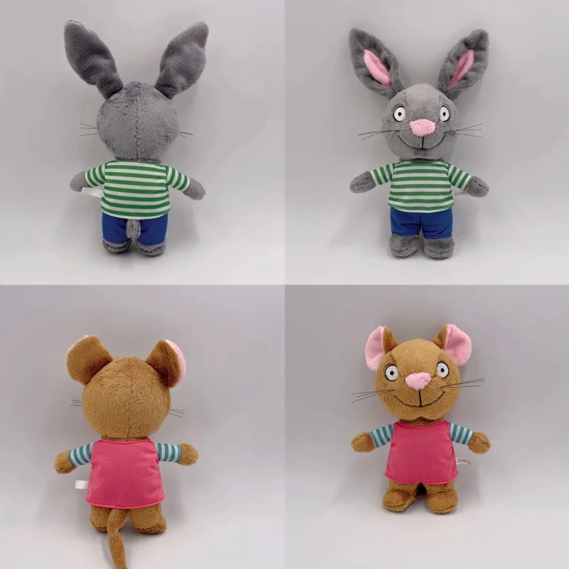 2pcs pip and posy Plush Toys Soft Stuffed Animal Rabbit Mouse Plushie Dolls Birthday Gift for Kids Boys Girls