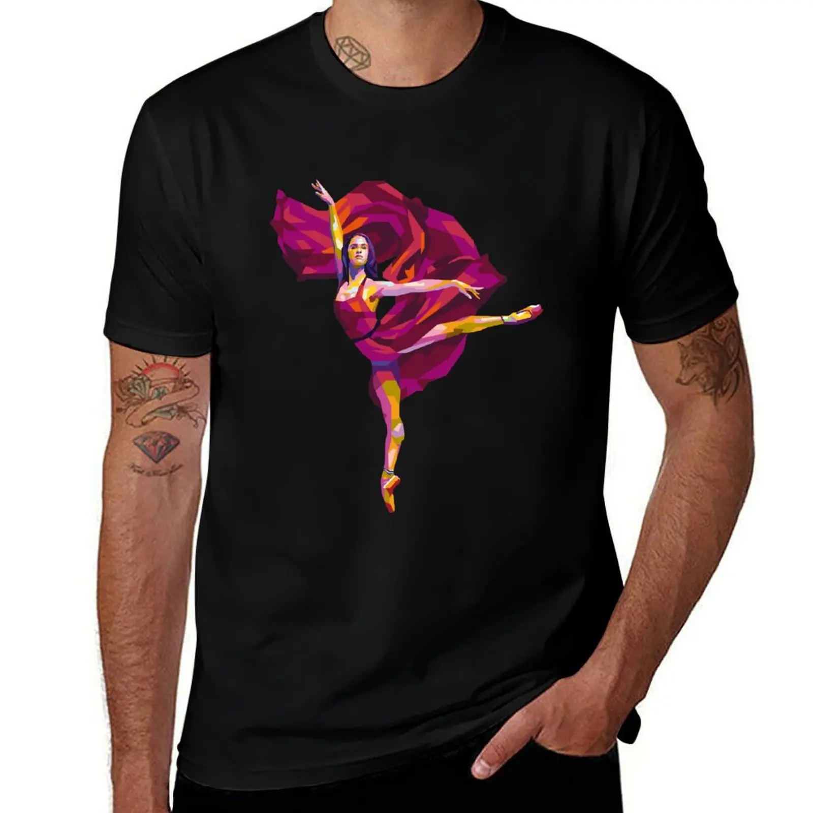 Misty Copeland Ballerina Sticker T-Shirt Everyday Wear Basic Short Sleeve Top T-Shirt