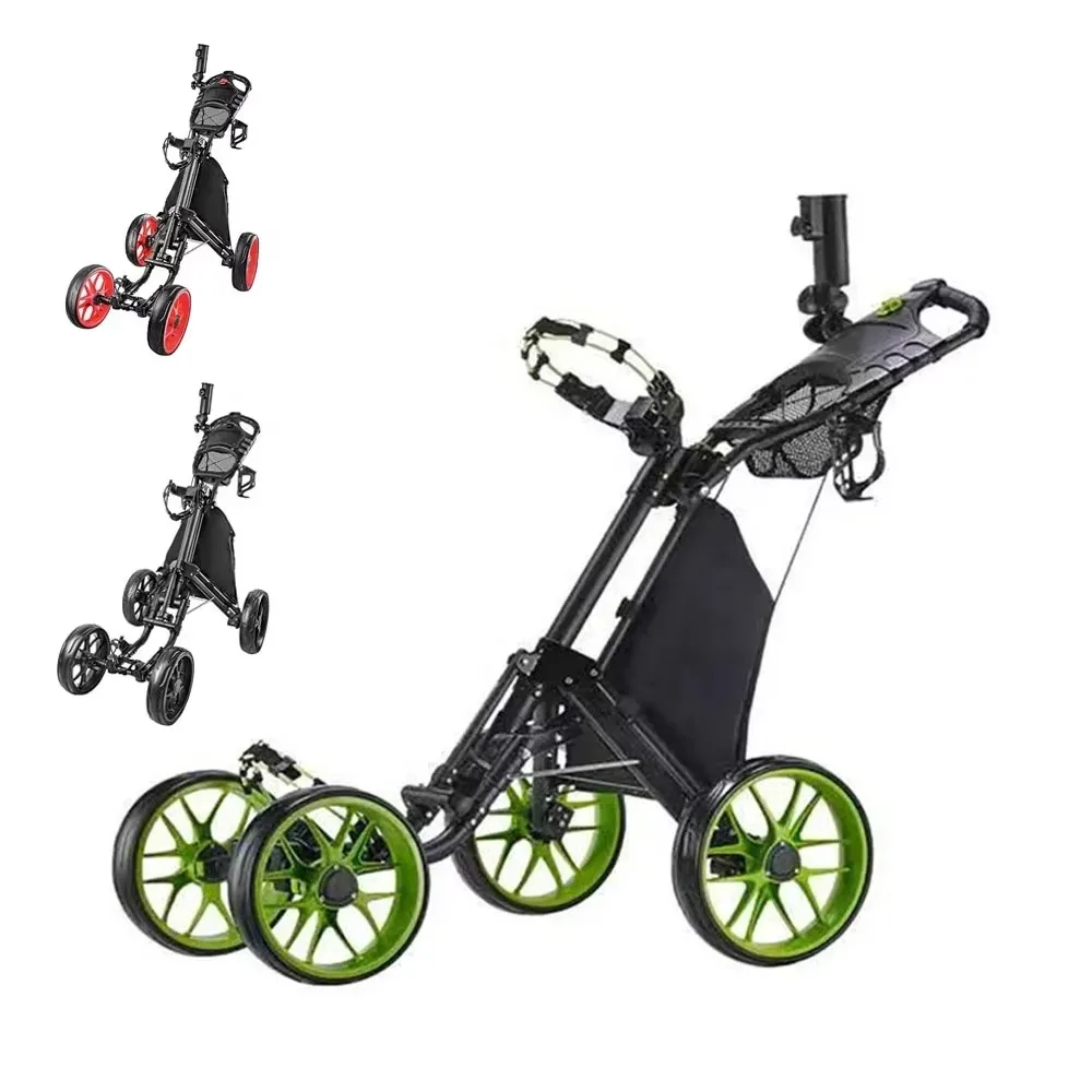 

2 3 4 Wheels Push Golf Trolley Electric Custom Foldable Push Golf Trolley Cart，Trolleys for Golf Courses