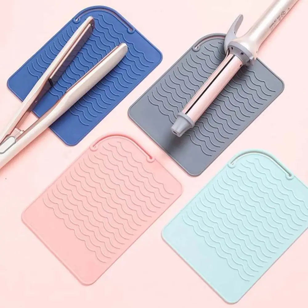 

Station Mat Clamping Pad Storage Hair Straightener Mat Silicone Heat Resistant Mat Insulation Curling Mat Hair Curling Pads