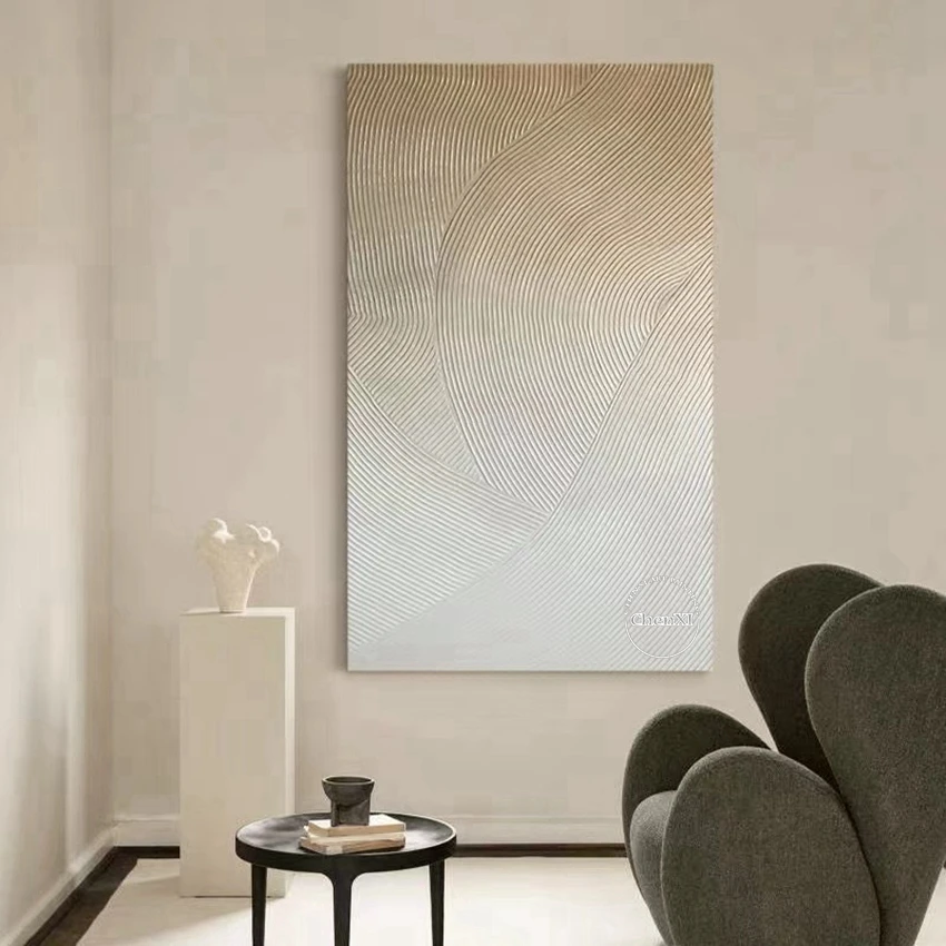 Large Size Geometry Textured Painting Oil Painting On Canvas Large Handmade Wall Art Modern  Apartment Bar Decoration No Framed