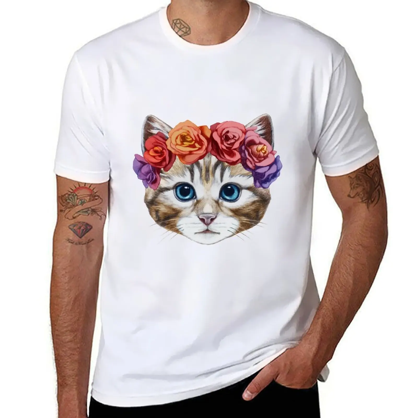 

Kitten T-Shirt man t shirt cotton t shirts for man pack cotton T-Shirt