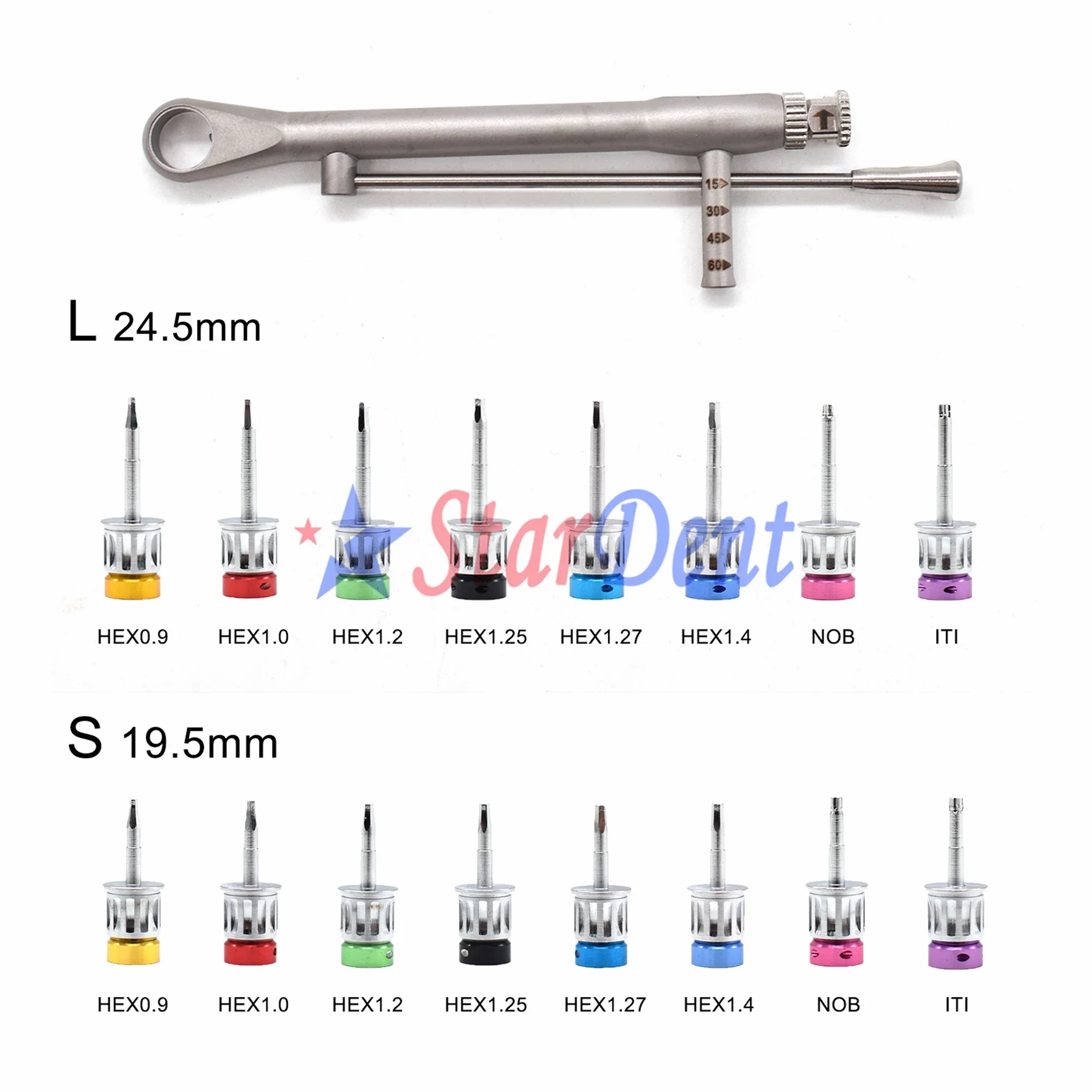 Dentals Use Instrument Kit Dentals Universal Implants Tools Kit Square Shape Without Color Stainless Steel Implants Wrench Kit