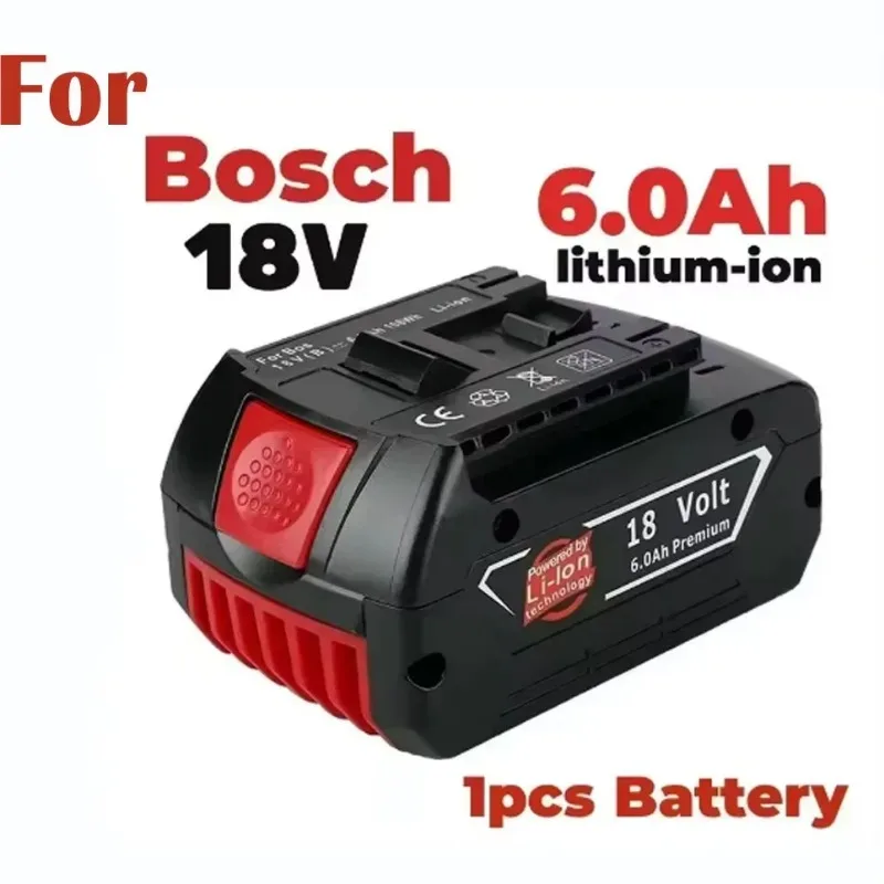 

18v Rechargeable Batteries For BOSCH 18V Performance 6.0Ah LITHIUM-ION GDS250-Li GSR180-Li GKS185-Li GWS180-Li GSB185-Li Battery