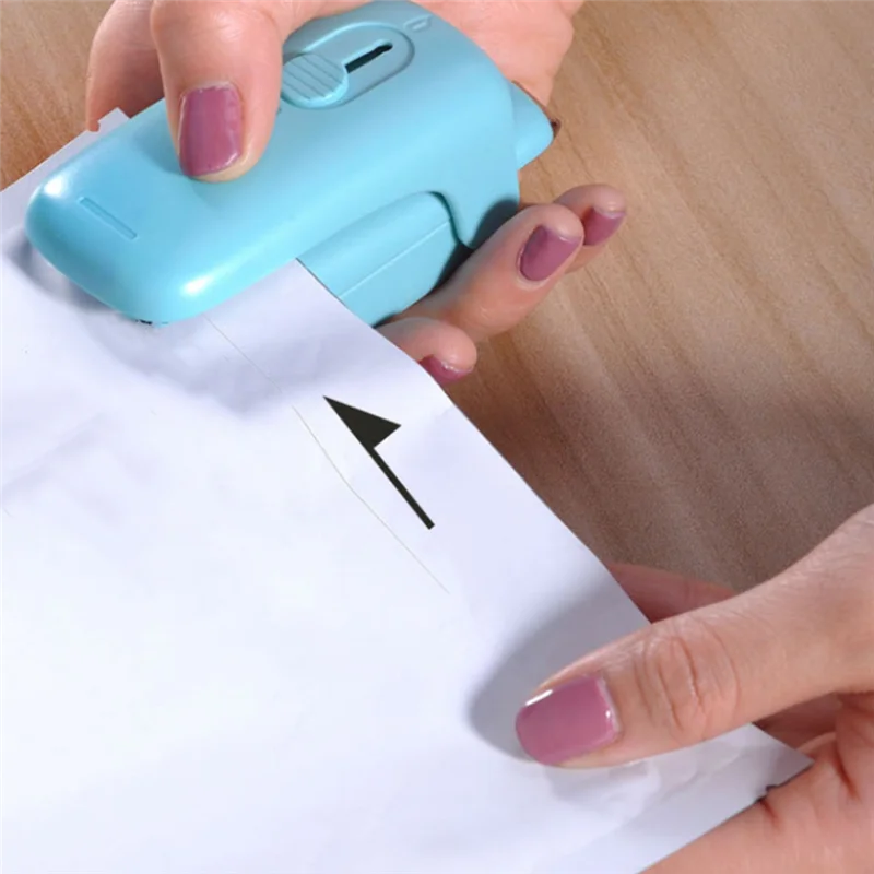 A05G-2PCS 진공 포장기 2 in 1 휴대용 밀봉기 열 밀봉 및 커터 스낵 플라스틱 백 식품 보관용