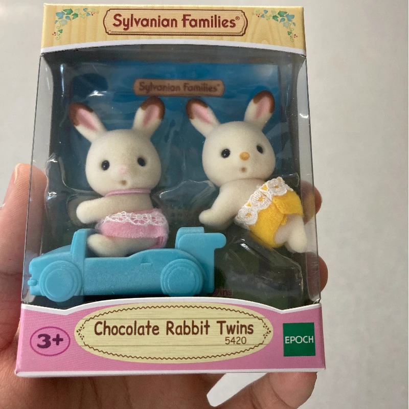 실바니안 가족 아기 침대 자동차 쌍둥이 북극곰 토끼 귀여운 시뮬레이션 장난감 피부 친화적 인 표면 무리 놀이 집 선물