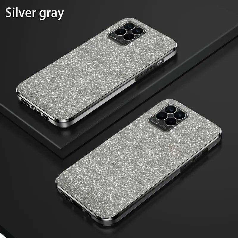 Realme8 8pro Luxury Gradient Glitter Plating Case For Oppo Realme 8 9 Pro Plus 4g 5g Silicone Back Cover Realme9 9pro