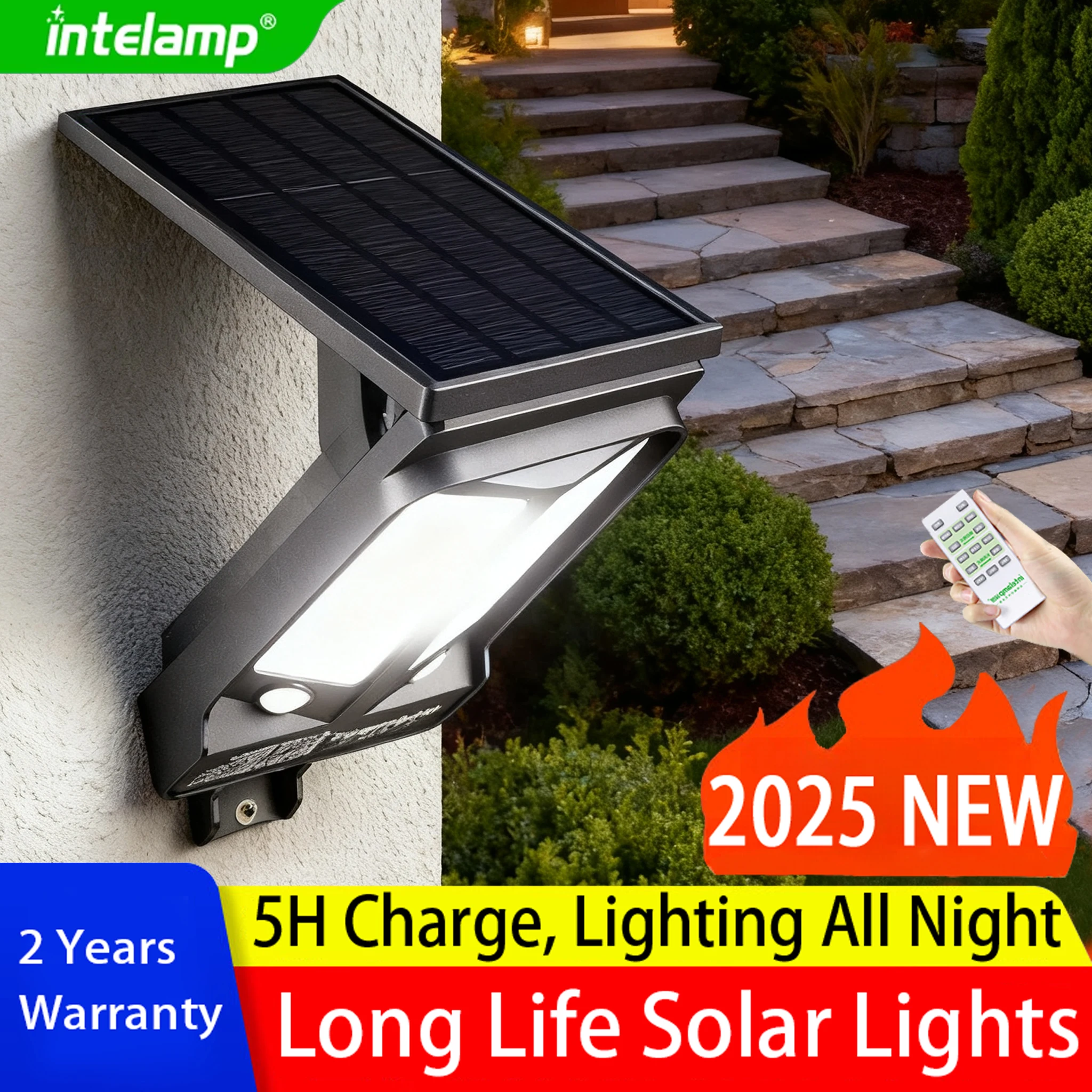 

2026 New Super Bright 99LED Solar Lamp Outdoor Garden Solar Led Light Waterproof Sunlight Powered Spotlight with Motion Sensor