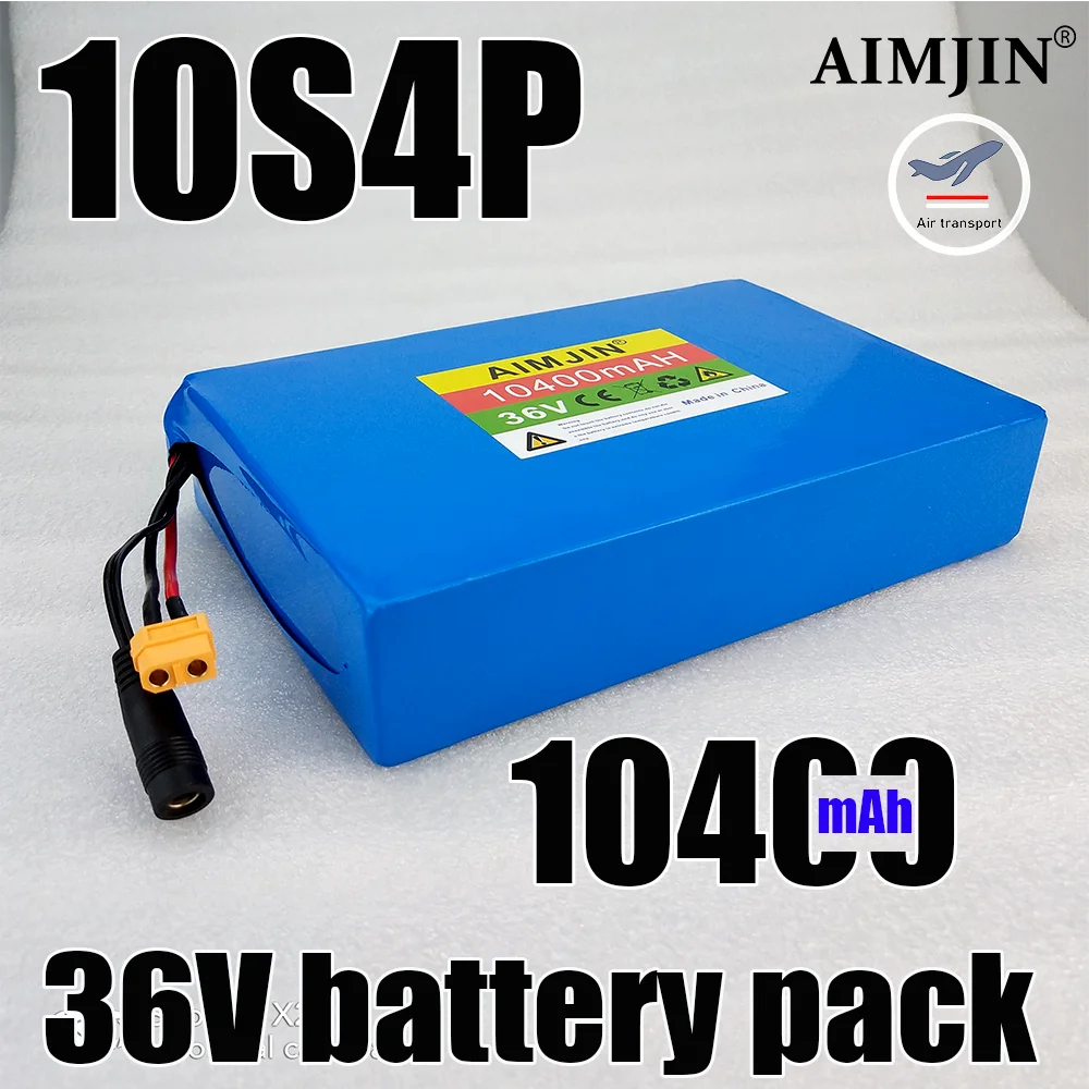 

10S4P 36V 10400mAh Lithium-ion Battery Pack Suitable for Bicycles, Cars, and Electric Scooters,with Built-in BMS